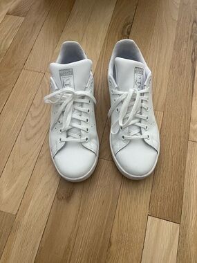 adidas White Leather Low-Top Sneakers